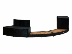 Prolenta Premium - Borde bañera dromasaje ratán sintético y madera maciza acacia^ Best