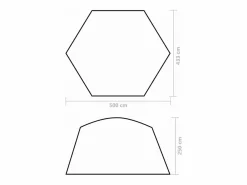 Cubierto|Prolenta Premium - Carpa para piscina de tela 500x433x250 cm