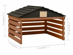 Prolenta Premium - Caseta de cortacésped robótico negro y marrón 78x74x54 cm abeto Marru00f3n Outlet