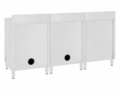 Garden Furniture Estantería Sobre Inodoro|Prolenta Premium - Fregadero de cocina profesional acero inoxidable 180x60x96 cm