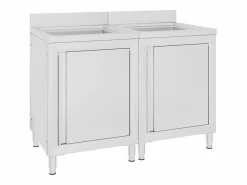 Garden Furniture Prolenta Premium - Fregadero de cocina comercial 2 piezas de acero inoxidable Multicolor Online