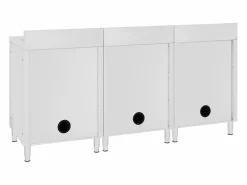 Garden Furniture Prolenta Premium - Fregadero de cocina comercial 3 piezas de acero inoxidable Multicolor Hot