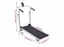 Prolenta Premium - Mini cinta andadora plegable negra 93x36 cm Multicolor Outlet