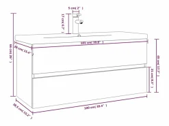 Garden Furniture Prolenta Premium - Mueble de baño con lavabo madera contrachapada gris Sonoma Multicolor Discount