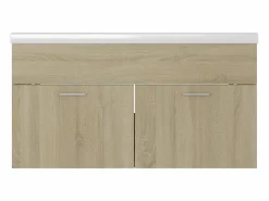 Garden Furniture Prolenta Premium - Mueble con lavabo madera de ingeniería roble Sonoma Multicolor Clearance