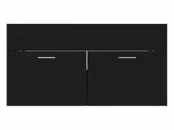 Prolenta Premium - Mueble con lavabo madera de ingeniería negro^Garden Furniture Hot