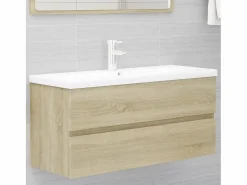 Garden Furniture Estantería Sobre Inodoro|Prolenta Premium - Mueble lavabo madera contrachapada roble Sonoma 100x38,5x45 cm