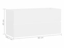 Prolenta Premium - Mueble de lavabo madera de ingeniería blanco 90x38,5x45 cm^Garden Furniture Outlet