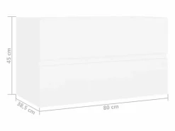 Prolenta Premium - Mueble de lavabo madera de ingeniería blanco 80x38,5x45 cm^Garden Furniture Discount
