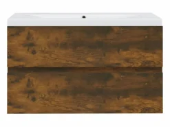Prolenta Premium - Mueble de baño con lavabo madera contrachapada roble ahumado^Garden Furniture Best
