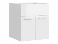 Garden Furniture Prolenta Premium - Mueble con lavabo aglomerado blanco brillante Multicolor Outlet