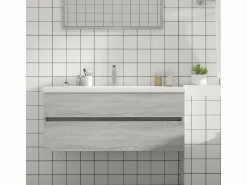 Prolenta Premium - Mueble de lavabo madera de ingeniería gris Sonoma 100x38,5x45cm^Garden Furniture Hot