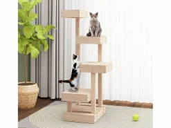 Prolenta Premium - Árbol para gatos madera maciza de pino 45,5x49x103 cm^Garden Furniture