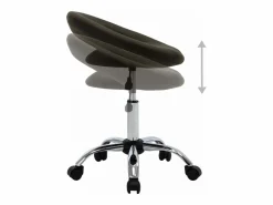 Prolenta Premium - Silla de trabajo con ruedas cuero sintético marrón^Garden Furniture Discount