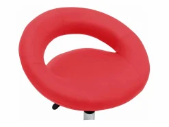 Garden Furniture Prolenta Premium - Silla de trabajo con ruedas cuero sintético Rojo Hot