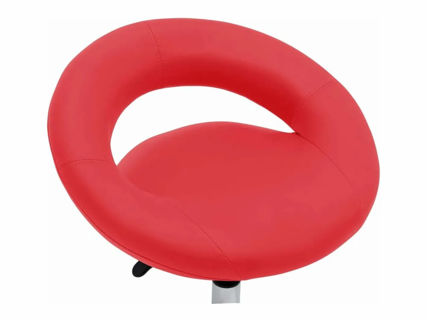 Garden Furniture Prolenta Premium - Silla de trabajo con ruedas cuero sintético Rojo Hot