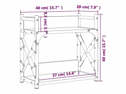 Cajonera De Escritorio|Prolenta Premium - Soporte de impresora 2 niveles Sonoma 40x20x40 cm