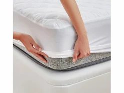 PIKOLIN Protector colchón 150x196cm| HOME| Microfibra| OEKO-TEX| 32cm Blanco Discount