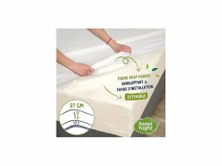 Protector De Colchón|Protector de colchón impermeable antiácaros Greenfirst - 80 x 190/200 cm - Molleton 100% algodón