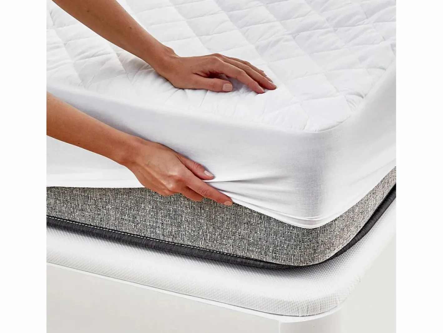 PIKOLIN Protector de colchón 105x196cm| HOME| Aloe Vera| Hasta 32cm Blanco