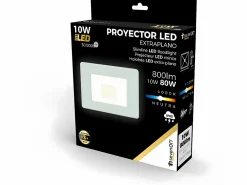 7H SEVENON Iluminación Exterior|Proyector LED 10W Ultraslim de Exterior IP65 Orientable 4000K 30000H 7hSevenOn