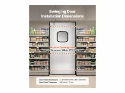Puerta Batante SucceBuy de Acero Inoxidable, con Panel Simple para Apertura de Puerta de 91 x 213 cm, Fácil de Instalar, Funcionamiento Fluido y Silencioso^ Best