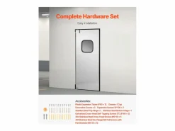Puerta Batante SucceBuy de Acero Inoxidable, con Panel Simple para Apertura de Puerta de 91 x 213 cm, Fácil de Instalar, Funcionamiento Fluido y Silencioso^ Best