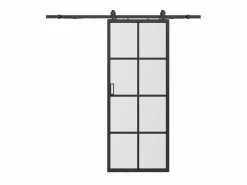 Puerta corredera - aluminio y vidrio templado - Alt. 205 x Ancho 93 cm - WILDEN II^Vente-unique