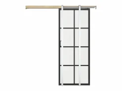 Vente-unique Puerta Corredera|Puerta corredera - vidrio templado - Alt. 205 x Ancho 73 cm - WILDEN II