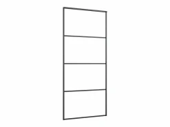 Puerta corredera aluminio y vidrio ESG negra 90x205 cm ES850820 Negro Best