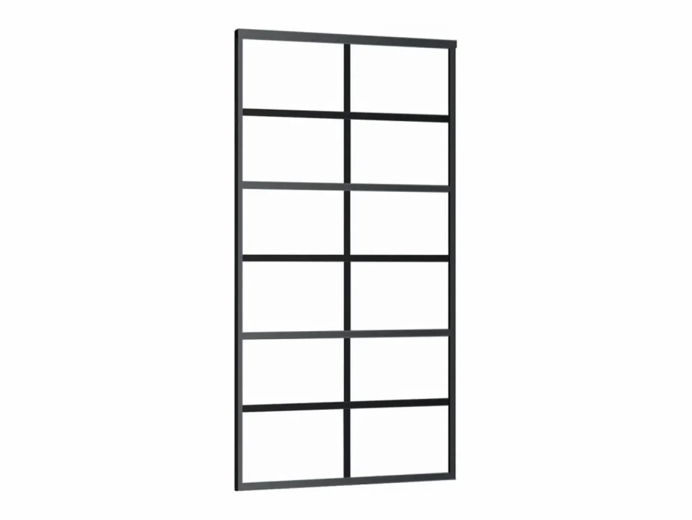 Puerta corredera con herrajes ESG vidrio y aluminio 102x205 cm ES429434^