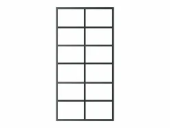Puerta corredera con herrajes ESG vidrio y aluminio 102x205 cm ES429434^