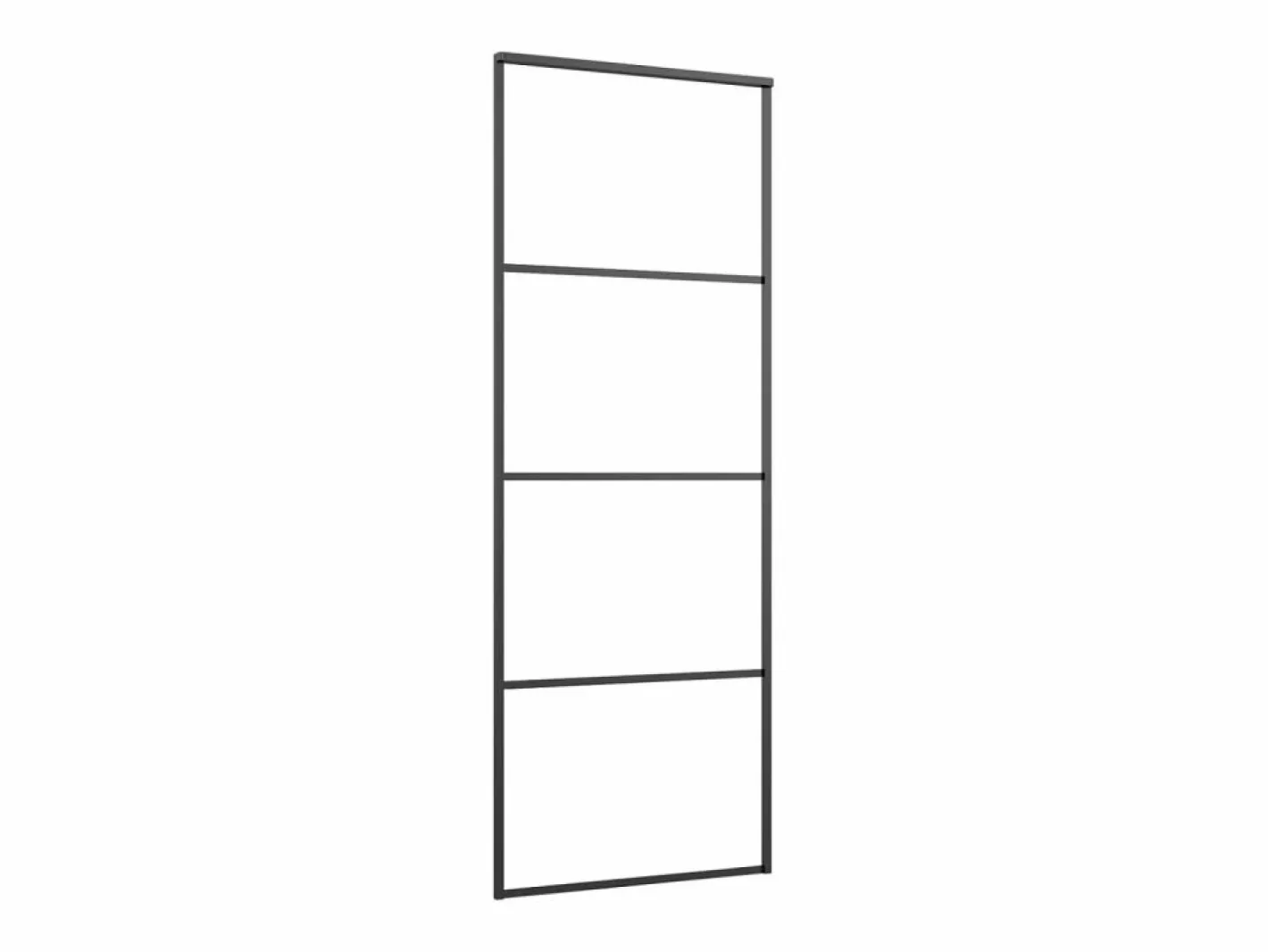 Puerta Corredera|Puerta corredera con set herrajes vidrio ESG aluminio 76x205 cm ES707223