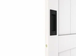 Vente-unique Puerta corredera con sistema de montaje en aplique - Madera y MDF - - Alt. 205 x 83 cm - NEFARA Blanco