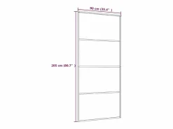 Puerta corredera Cristal ESG esmerilado y aluminio 90x205 cm^ Outlet
