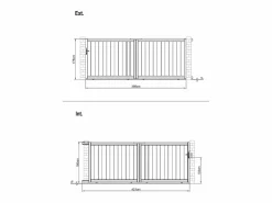 EXPERTLAND Puerta corredera de aluminio semi-calada L421 x H180 cm antracita - TOROMA Gris antracita Sale