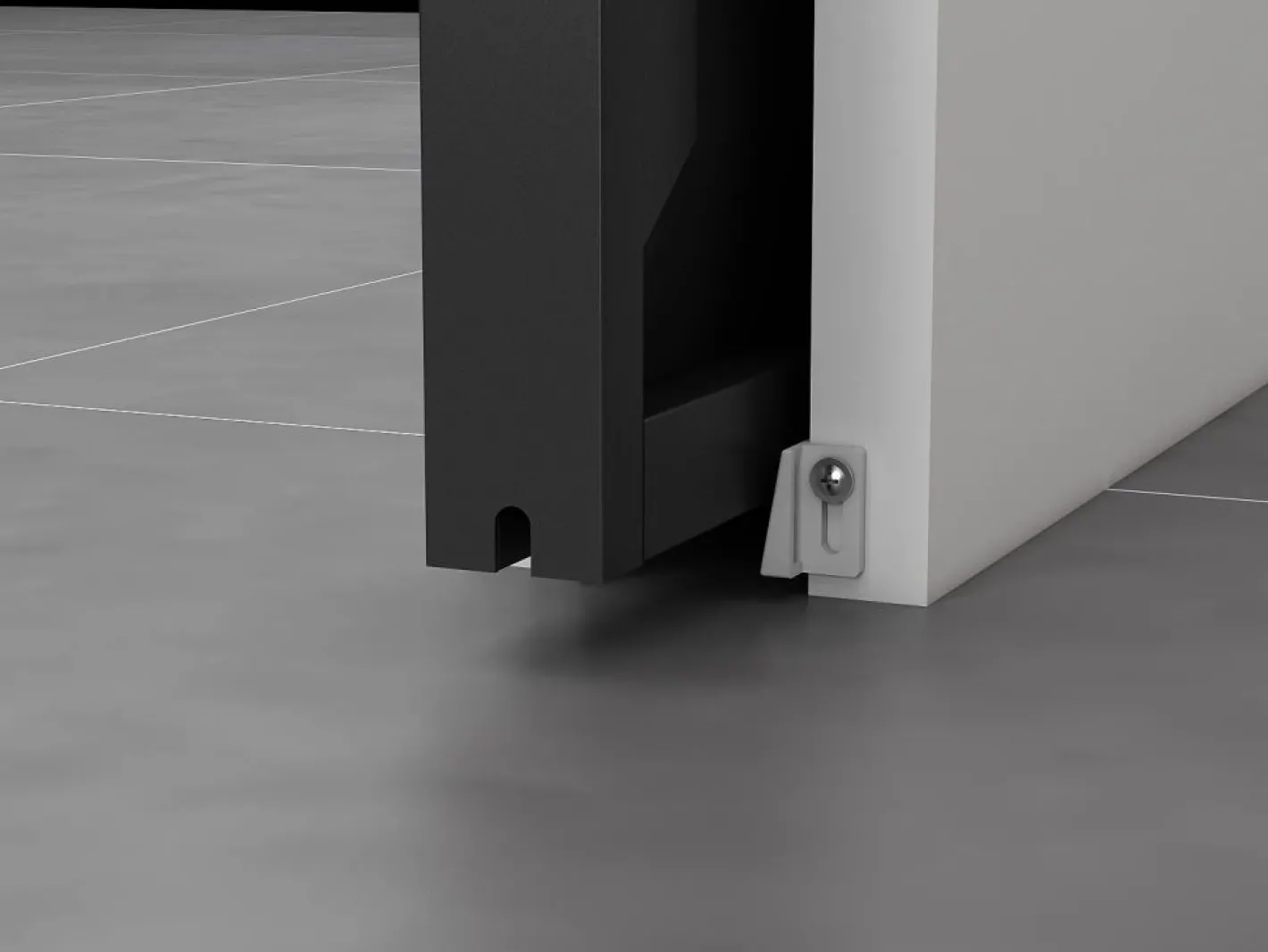Vente-unique Puerta corredera doble empotrada vidrio templado 2 x Alt. 205 x Ancho 63 cm, ARTISTO II Negro Clearance