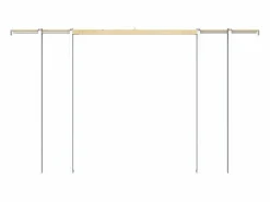 Puerta corredera doble sistema empotrable vidrio templado - 2 x Alt. 205 x L63 cm - WILDEN II^Vente-unique Best