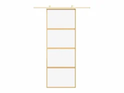 Puerta corredera dorada de vidrio ESG transparente y aluminio ES940037 Dorado Best