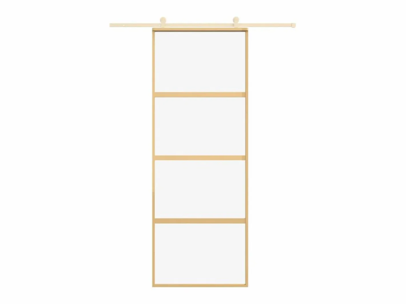 Puerta corredera dorada de vidrio ESG transparente y aluminio ES940037 Dorado Best