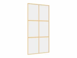 Puerta corredera dorada de vidrio ESG transparente y aluminio ES827137 Dorado Clearance
