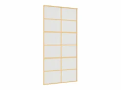 Puerta corredera dorada de vidrio ESG esmerilado y aluminio ES115497^ Hot