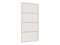 Puerta corredera dorada de vidrio ESG esmerilado y aluminio ES734672^ Hot
