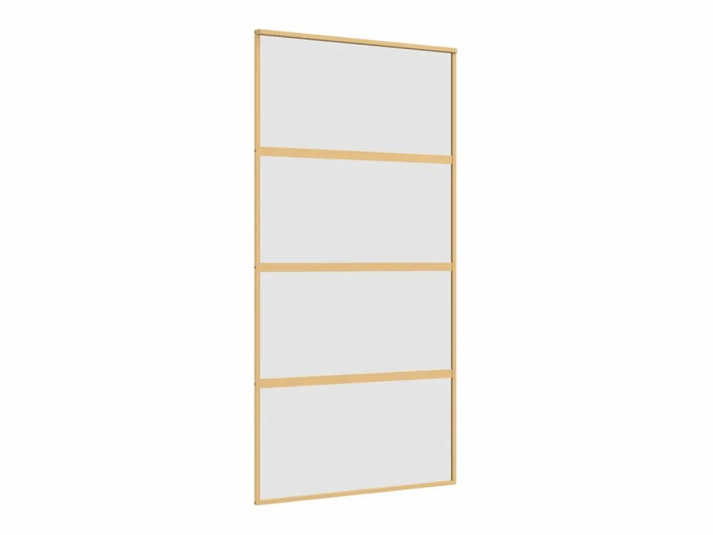 Puerta corredera dorada de vidrio ESG esmerilado y aluminio ES734672^ Hot
