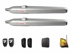 Puerta corredera eléctrica de aluminio semiperforada L397 x H181 cm antracita - BAZIO^EXPERTLAND Outlet