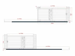 EXPERTLAND Puerta corredera eléctrica de aluminio semitransparente Ancho 400 x Alt. 179 cm antracita LABRIT II Gris antracita Hot