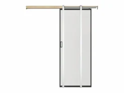 Vente-unique Puerta Corredera|Puerta corredera empotrable - cristal templado esmerilado - Alt. 205 x L93 cm - LINCI II