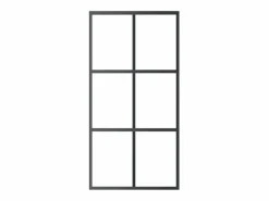Puerta corredera ESG vidrio y aluminio negra 102x205 cm ES170789^ Clearance
