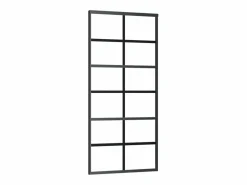 Puerta corredera ESG vidrio y aluminio negra 90x205 cm ES808225^ Discount