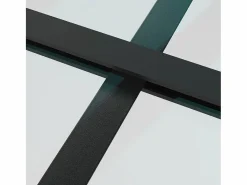 Puerta corredera ESG vidrio y aluminio negra 90x205 cm ES808225^ Discount